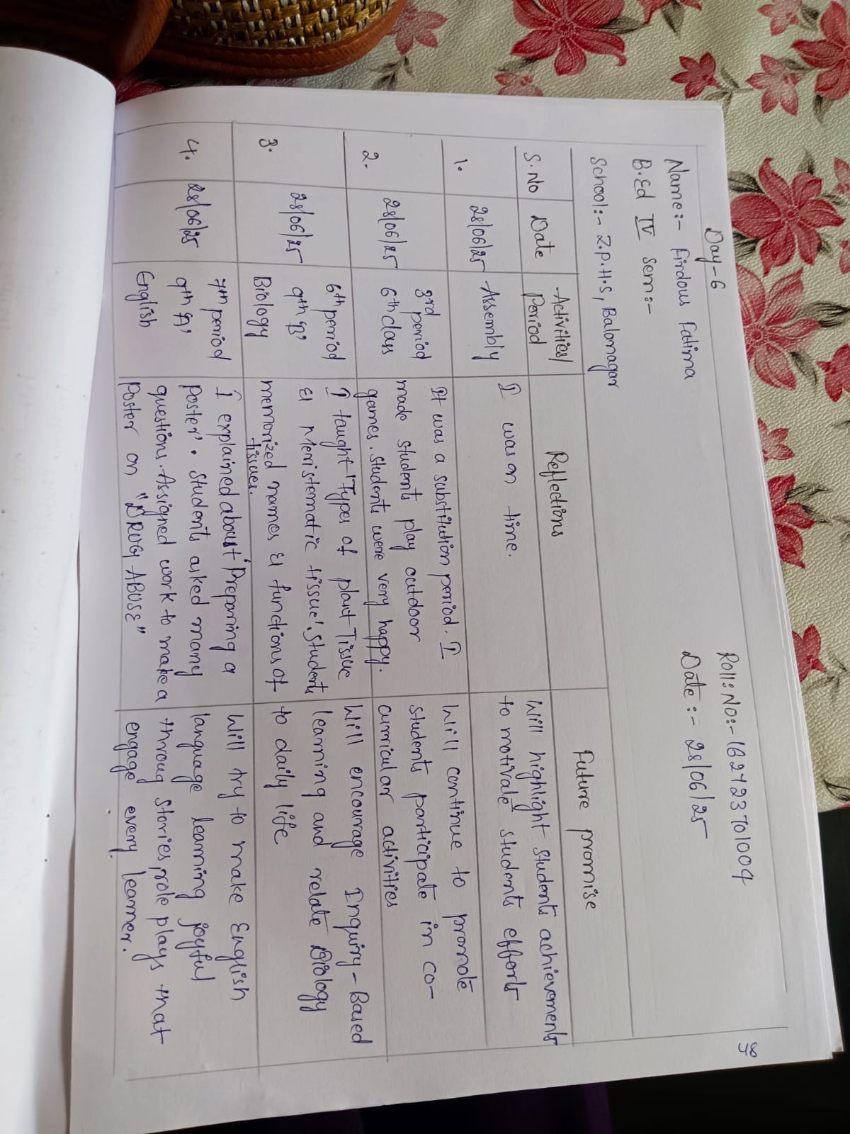 Teaching Reflection Document 2
